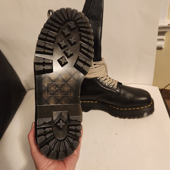 Rick Owens x Dr Martens Quad Sole leather boots size 10.5 BNWOB - Picture 11 of 15